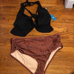 Cupshe Classic Black Swimwear 3x